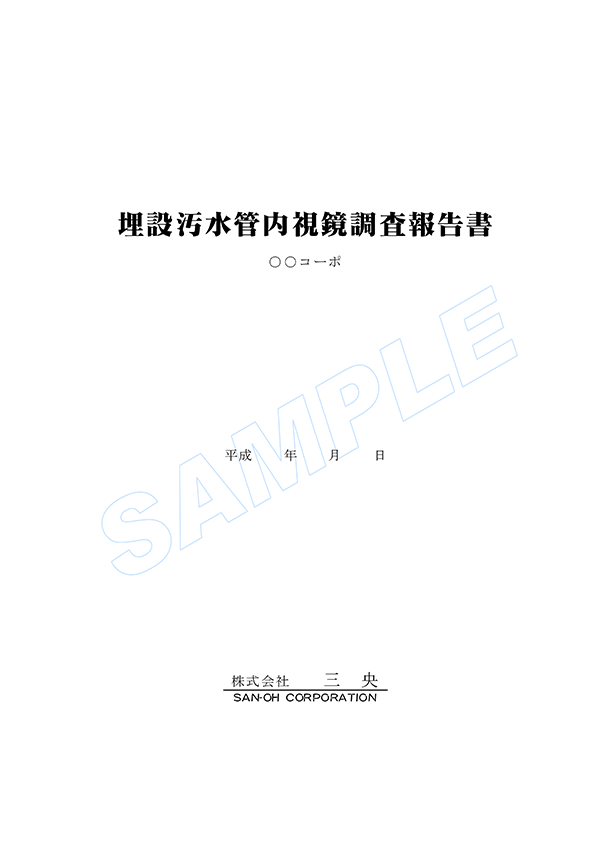 埋設汚水管内視鏡調査報告書
